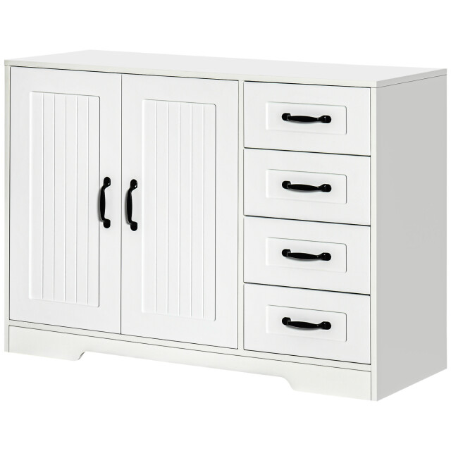 4goodz Buffetkast met 4 laden 40x105x76 cm wit 3200981 large