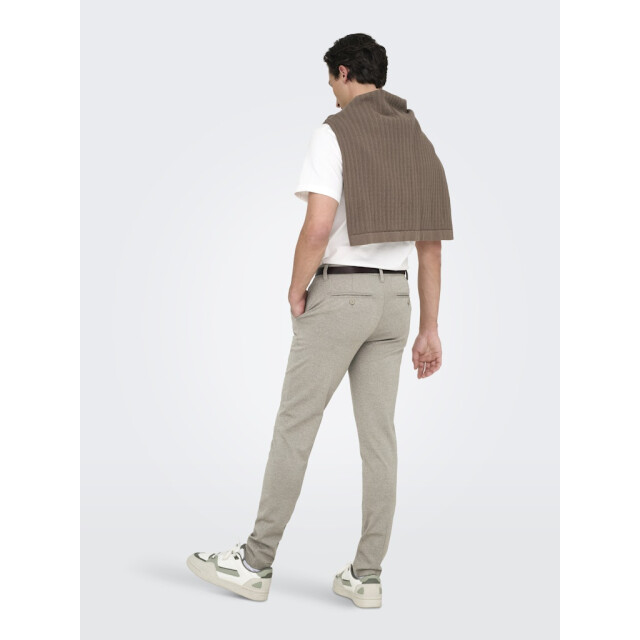 Only & Sons Onsmark slim tap 0209 melange pant taupe 5109.77.0010 large