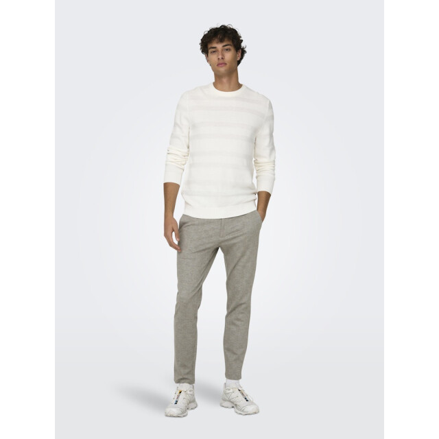 Only & Sons Onsmark slim check 020919 pant noos zand dessin 5109.06.0062 large