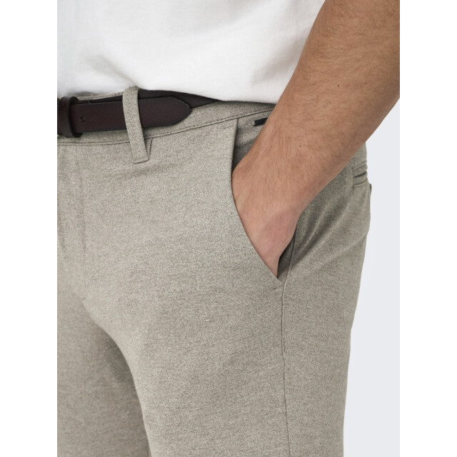 Only & Sons Onsmark slim tap 0209 melange pant taupe 5109.77.0010 large