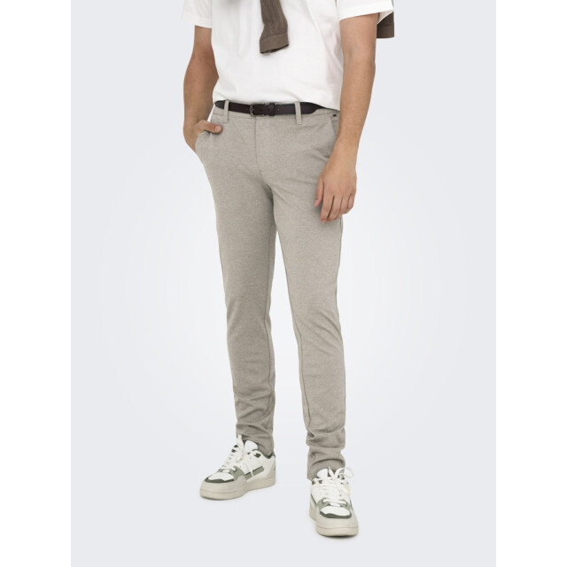 Only & Sons Onsmark slim tap 0209 melange pant taupe 5109.77.0010 large