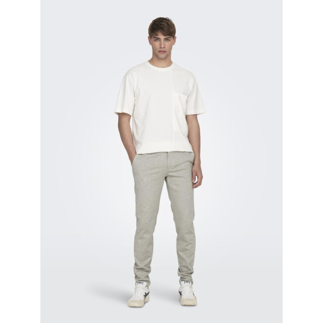 Only & Sons Onsmark slim tap 0209 melange pant beige 5109.05.0008 large
