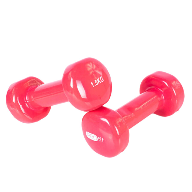 ProFit Dk 4102 1,5kg vinyl dumbbell (set van 2) UTMR2052_pink large