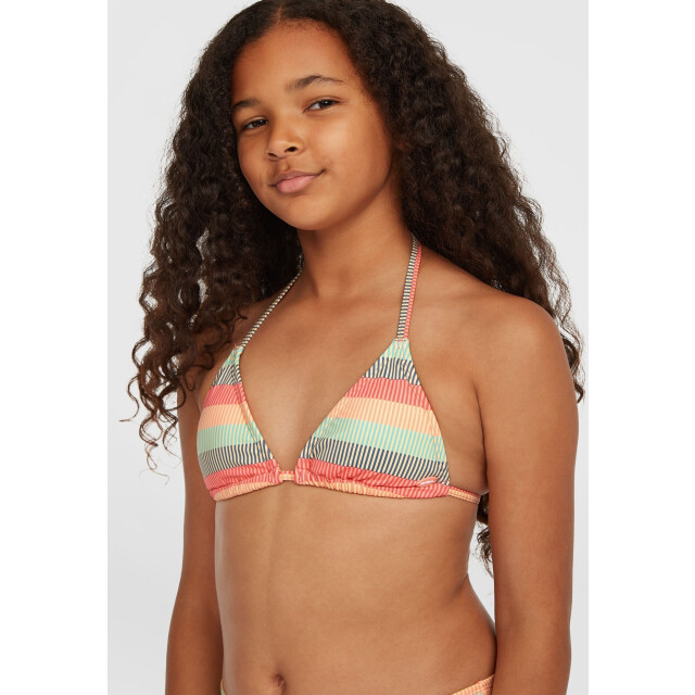 O'Neill Meisjes triangel bikini set regenboog gestreept 3800091-36083 large
