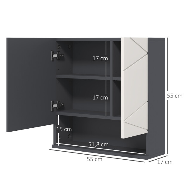 4goodz Badkamerkast met spiegeldeur en verstelbare planken, belastbaar tot 15 kg 3200988 large