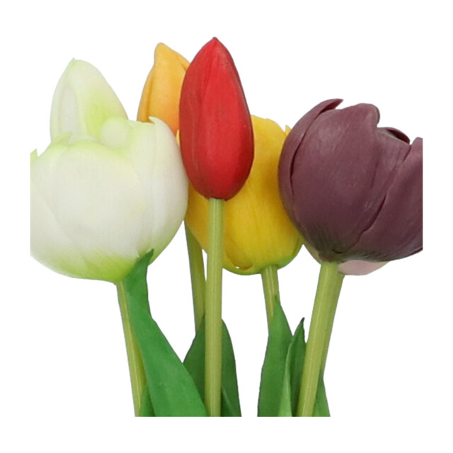 Kopu ® kunstbloemen bos tulpen mix 7 stuks 39 cm - 2612782 large