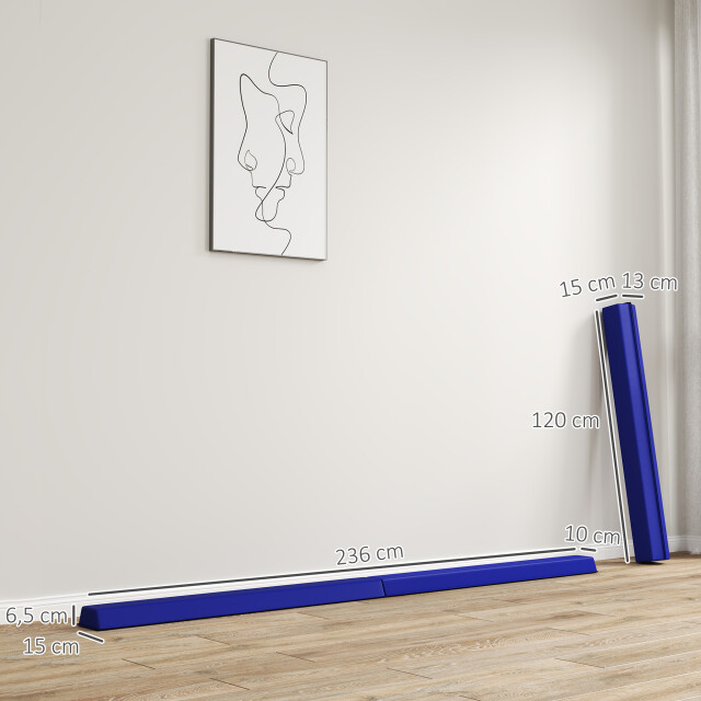 4goodz Evenwichtsbalk turnbalk opvouwbaar 236 cm lang 3201050 large