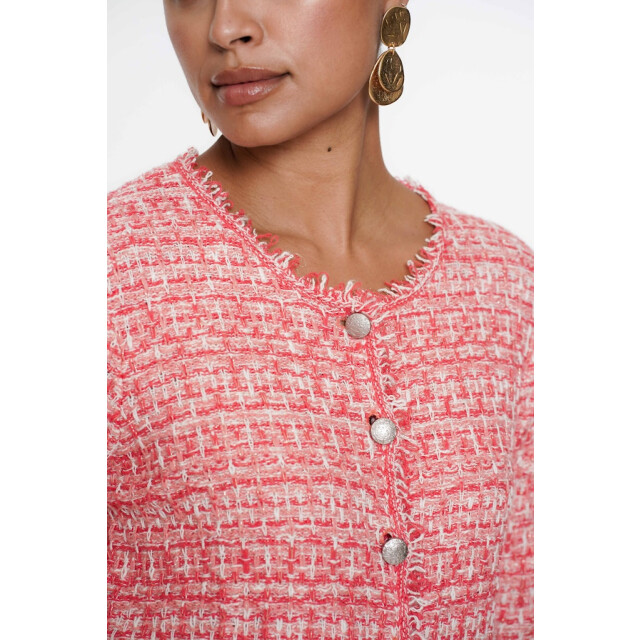 Geisha jacket knit 54010-10 220 coral off white 06741.630.0001 large