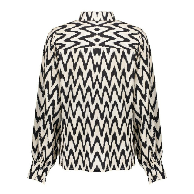 Geisha blouse aop bi color 53163-70 999 black off white 06615.990.0022 large