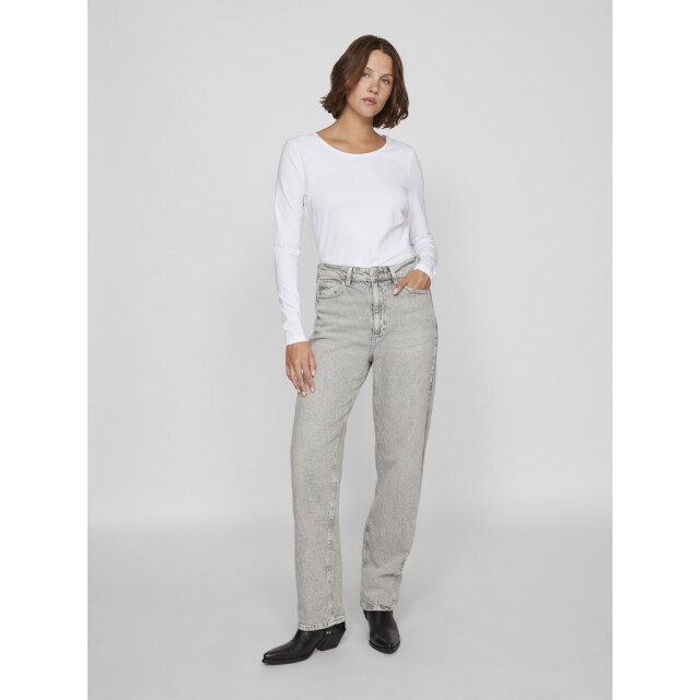 Vila vikelly jaf hw straight jeans-noos 14084730 light grey denim 06511.910.0009 large