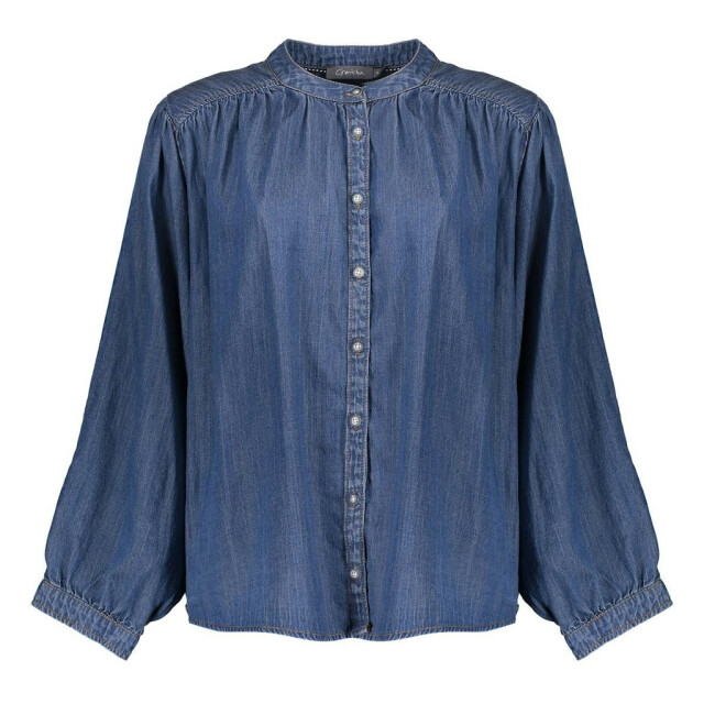 Geisha blouse wide lyocell 53013-10 827 mid blue 06615.264.0029 large
