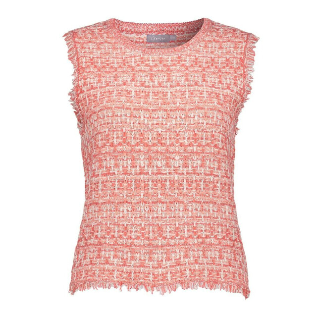 Geisha pull sleeveless 54011-10 220 coral off white 06712.630.0016 large