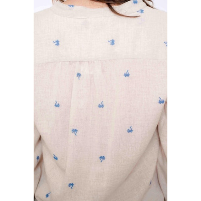 Geisha blouse embroidery 53166-70 721 light sand blue 06615.820.0128 large