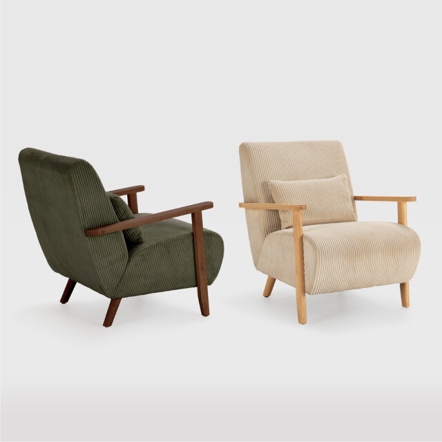 CaliCosy Fauteuil in stof met houten poten l70 cm bonnie 3078811 large