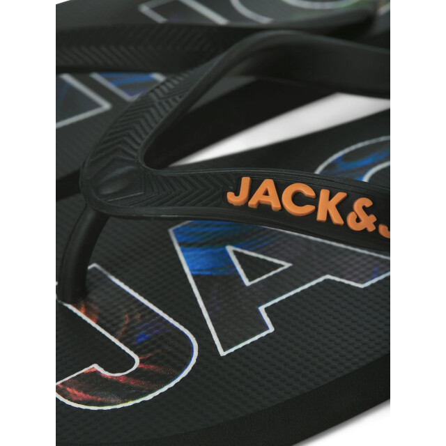 Jack & Jones Heren teenslippers jfwlogo palm print antraciet 12230642-4165367 large