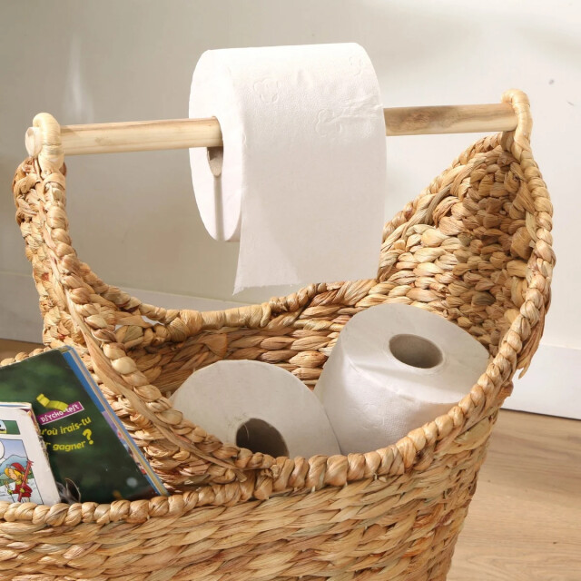 CaliCosy Opbergmand voor toiletpapier van waterhyacint hoogte 42 cm 3200431 large