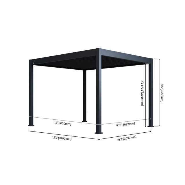 Paragon Outdoor Aluminium paviljoen grand tuscan lamellendak- 3x4 meter 3192314 large