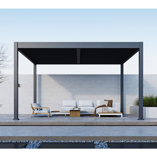 Paragon Outdoor Aluminium paviljoen grand tuscan lamellendak 3,7x4,3 meter 3192315 large