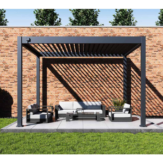 Paragon Outdoor Aluminium paviljoen grand tuscan lamellendak- 3x4 meter 3192314 large