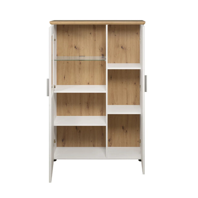 CaliCosy Dressoir 2 deuren waarvan één met gehard glas h140 cm shade 2930367 large
