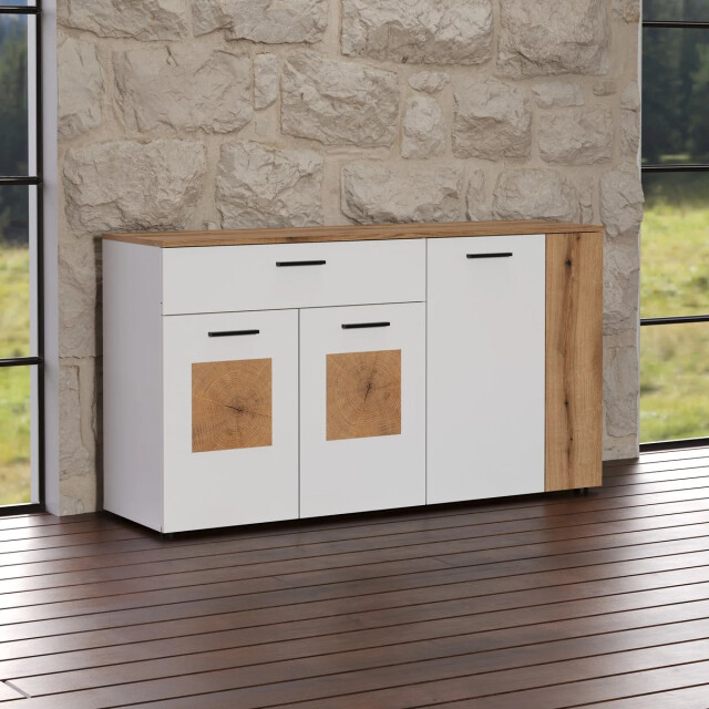 CaliCosy Laag dressoir met 4 deuren en 1 lade l150 cm vitoria 3042186 large