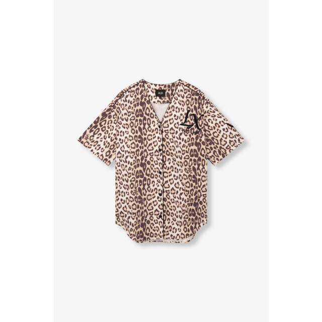 Alix The Label 2506948127 ladies woven animal baseball shirt 2506948127 Ladies woven animal baseball shirt large