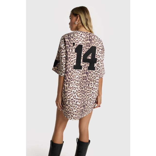 Alix The Label 2506948127 ladies woven animal baseball shirt 2506948127 Ladies woven animal baseball shirt large