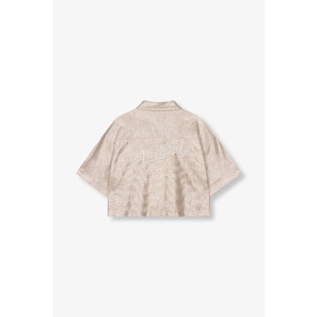 Alix The Label 2506915126 foil cropped blouse 2506915126 foil cropped blouse large