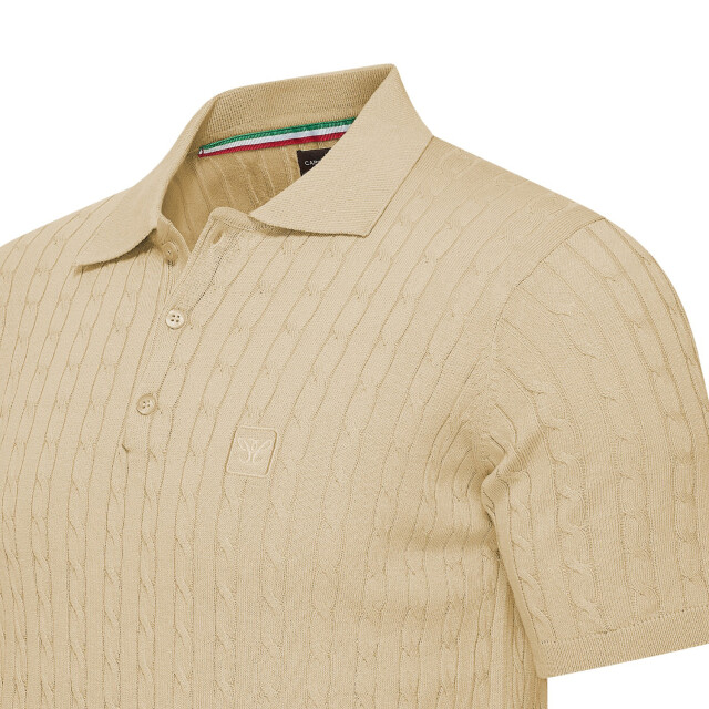 Cappuccino Italia Caorle cable knit polo CAP-CAORLE-SAN-S large