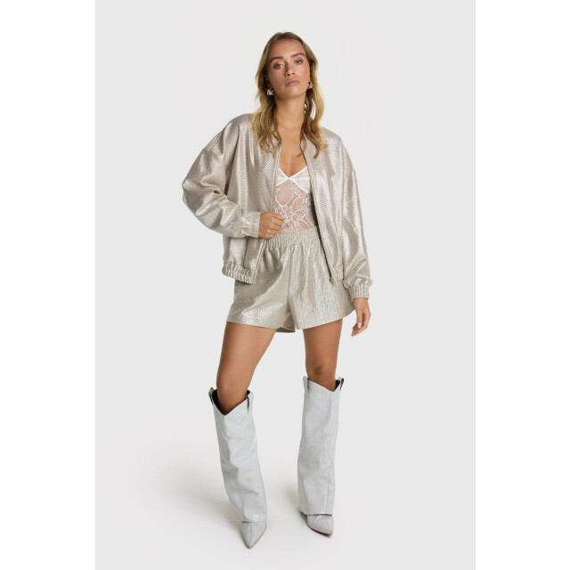 Alix The Label 2506115140 ladies woven foil shorts 2506115140 Foil shorts large