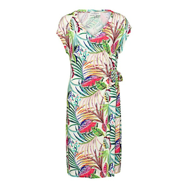 &Co Woman &co women jurk lizzy multi leaf ecru Lizzy multi leaf - Ecru large