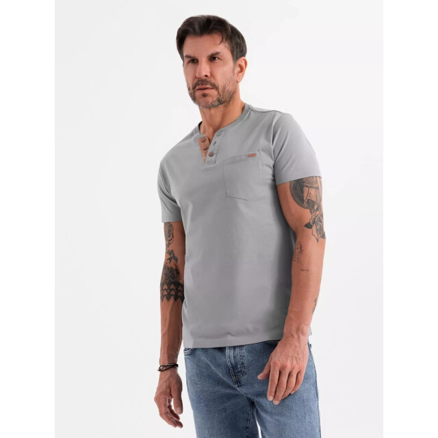 Ombre Italian style poloshirt heren suéde - italianstyle OM-0206-1-1-1 large