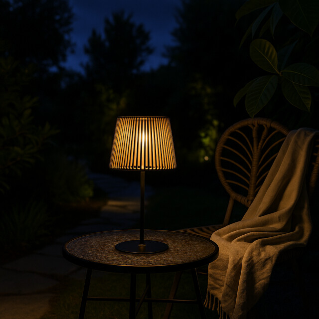 Casa di Elturo Solar tafellamp led 40 cm – buitenlamp op zonne-energie – taupe 3202095 large