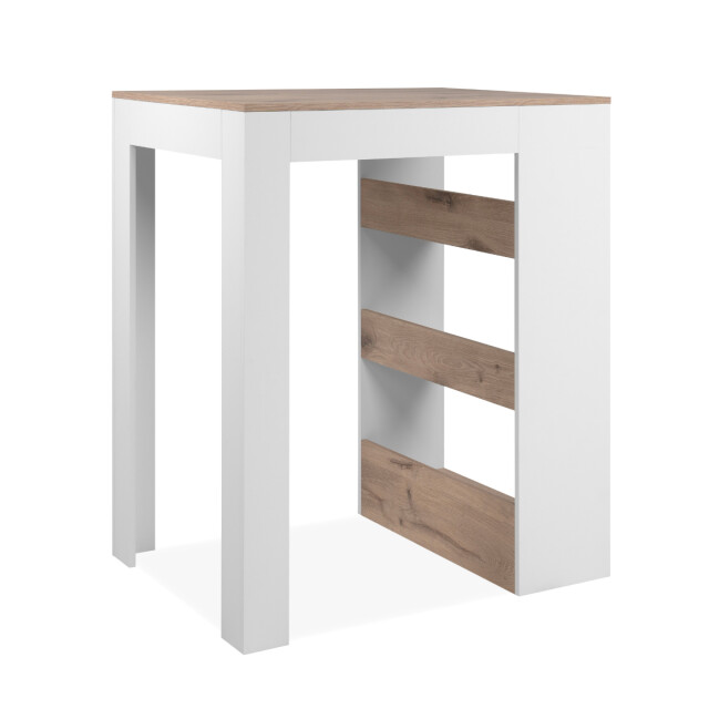 CaliCosy Eettafel met 3 opbergplanken, decor viking-eik en wit, 92 cm tampa 3202273 large