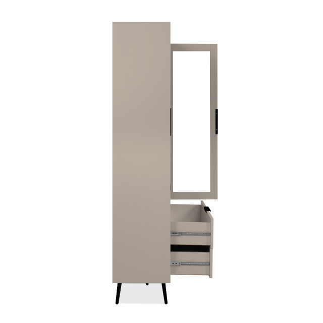 CaliCosy Hoog dressoir met 2 glazen deuren, 2 lades en 6 legplanken binnenin, 90 cm 3202270 large