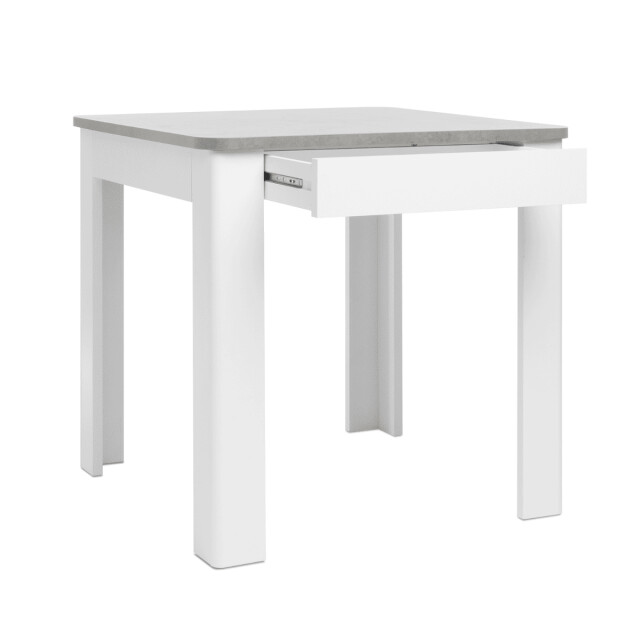 CaliCosy Eettafel met afgeronde hoeken en 1 lade zonder handgreep, 80 cm oslo 3202274 large