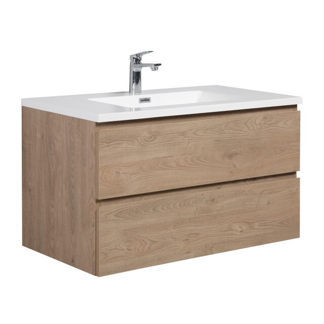 Badplaats Badkamermeubel set angela 90cm kastanje badmeubel met 3202276 large