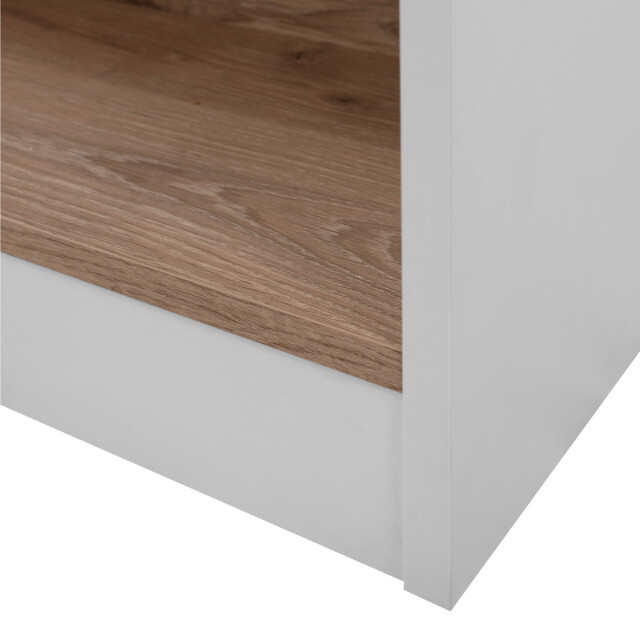 CaliCosy Eettafel met 3 opbergplanken, decor viking-eik en wit, 92 cm tampa 3202273 large