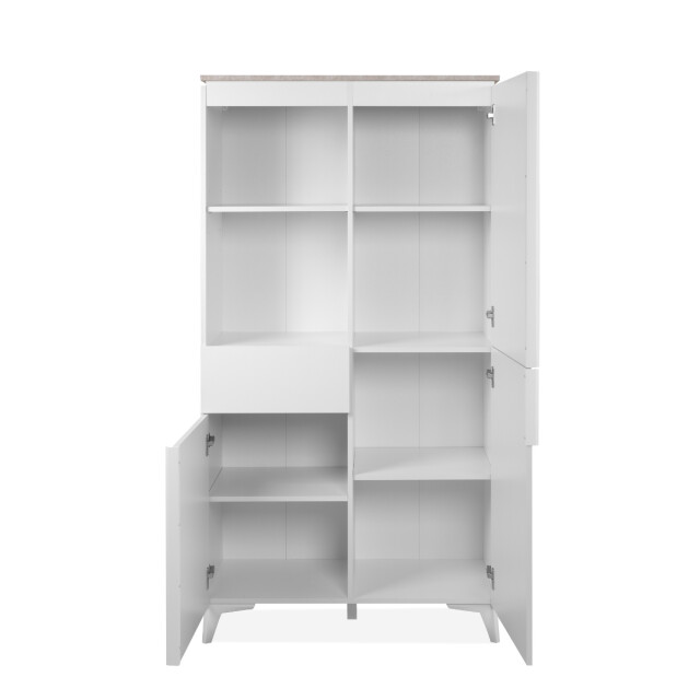 CaliCosy Hoog dressoir met 3 deuren, 3 legplanken, 1 lade en 2 open vakken, decor 3202265 large