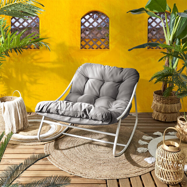 Casa di Elturo Schommel loungestoel voor buiten – wit frame & kussens 3202085 large