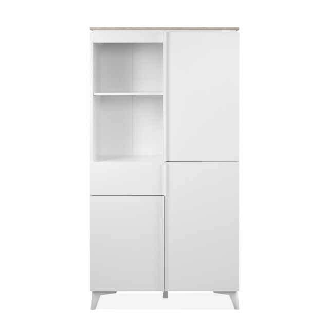 CaliCosy Hoog dressoir met 3 deuren, 3 legplanken, 1 lade en 2 open vakken, decor 3202265 large
