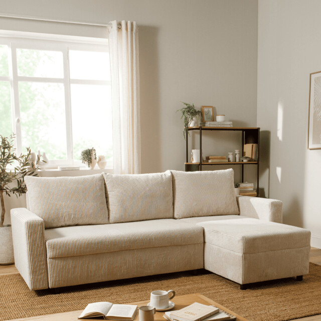 CaliCosy Kopie van wandrek met 4 niveaus in houtdecor met zwarte metalen zijkanten - 3202268 large