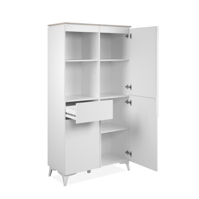 CaliCosy Hoog dressoir met 3 deuren, 3 legplanken, 1 lade en 2 open vakken, decor 3202265 large