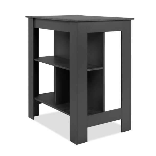 CaliCosy Eettafel met 3 open vakken, antracietgrijs en leisteen, 92 cm atlanta 3202262 large