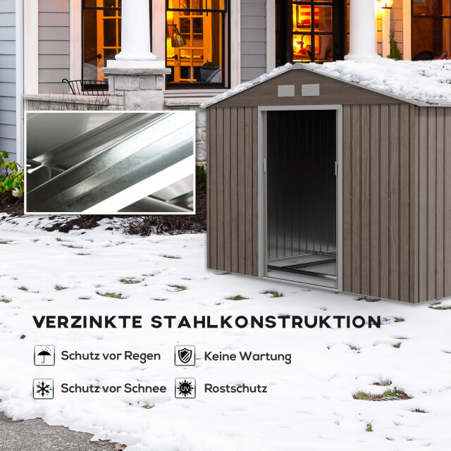 4goodz Outsunny tuinhuis gereedschapsschuur met bodemframe - 3197039 large