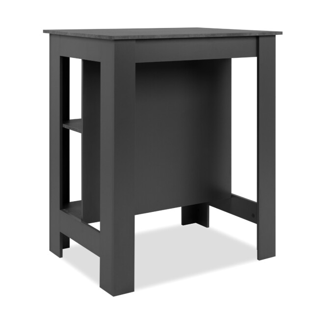 CaliCosy Eettafel met 3 open vakken, antracietgrijs en leisteen, 92 cm atlanta 3202262 large