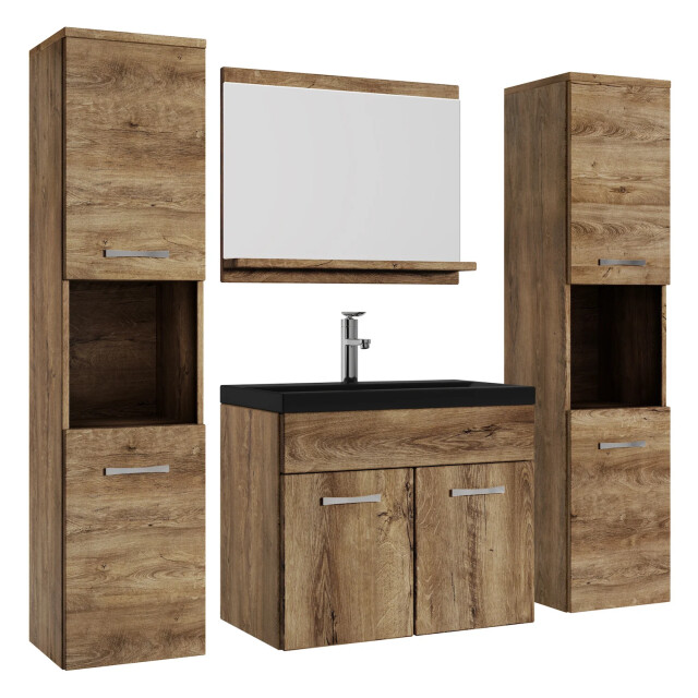 Badplaats Badkamermeubel set montreal xl 60 x 35 cm bruin badmeubel 3181104 large