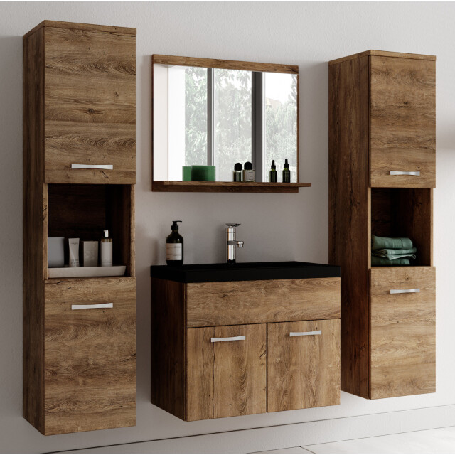 Badplaats Badkamermeubel set montreal xl 60 x 35 cm bruin badmeubel 3181104 large