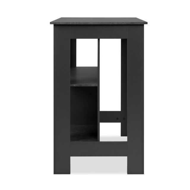 CaliCosy Eettafel met 3 open vakken, antracietgrijs en leisteen, 92 cm atlanta 3202262 large