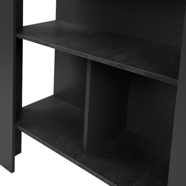 CaliCosy Eettafel met 3 open vakken, antracietgrijs en leisteen, 92 cm atlanta 3202262 large